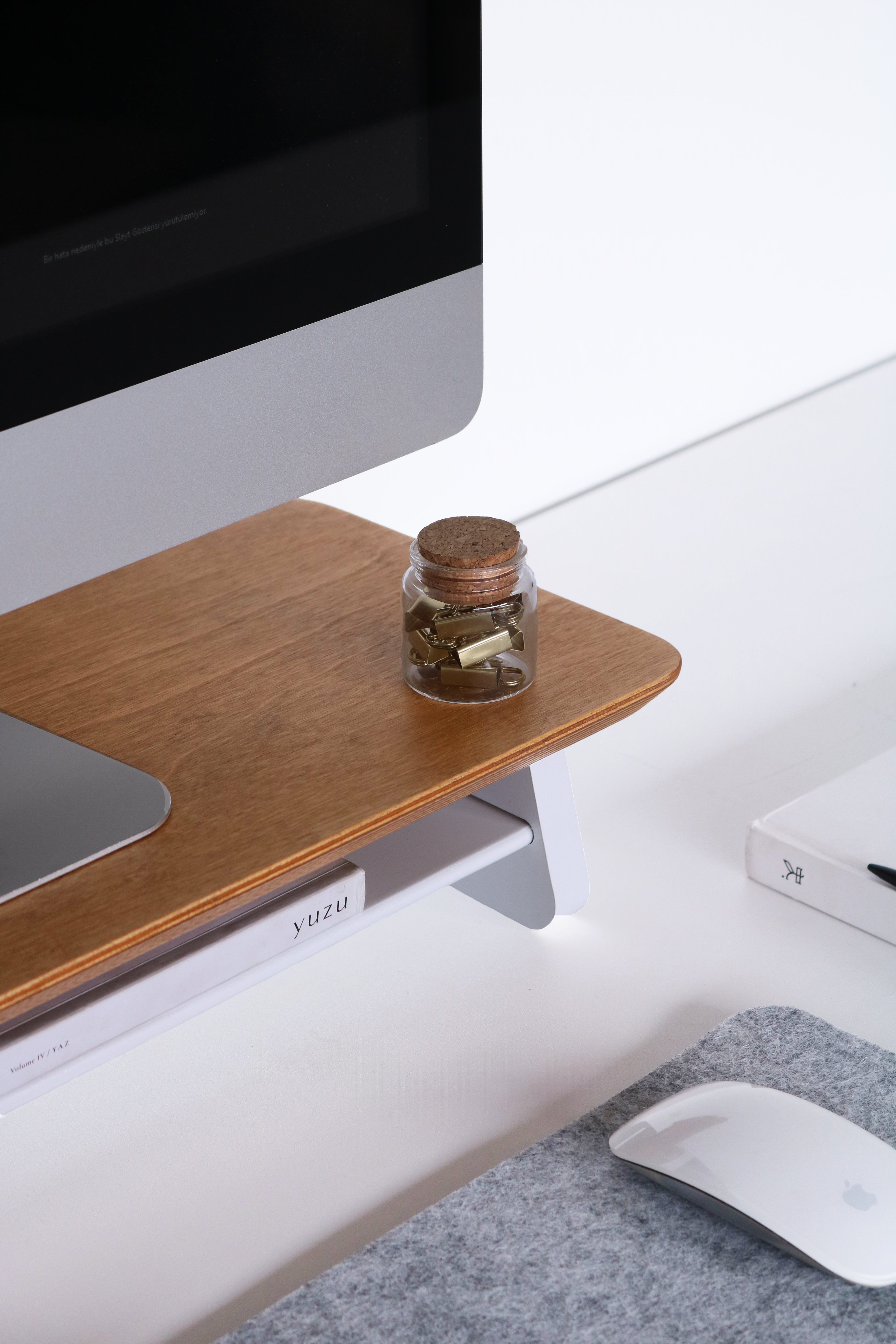 Küçük Monitör Standı (Meşe)