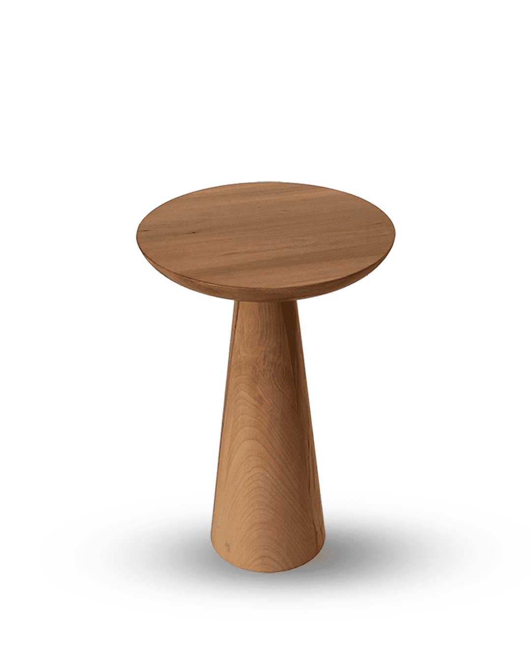 Tekli Zigon Mantar Sehpa Mushroom | Masif Ahşap Modern Yan Sehpa (Kayın)