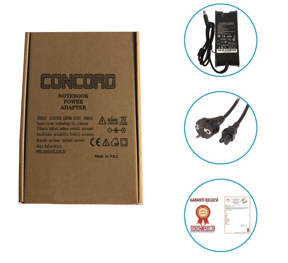19.5V 3.34A 65W 7.4*5.0mm Laptop / Notebook Adaptör Şarj Aleti
