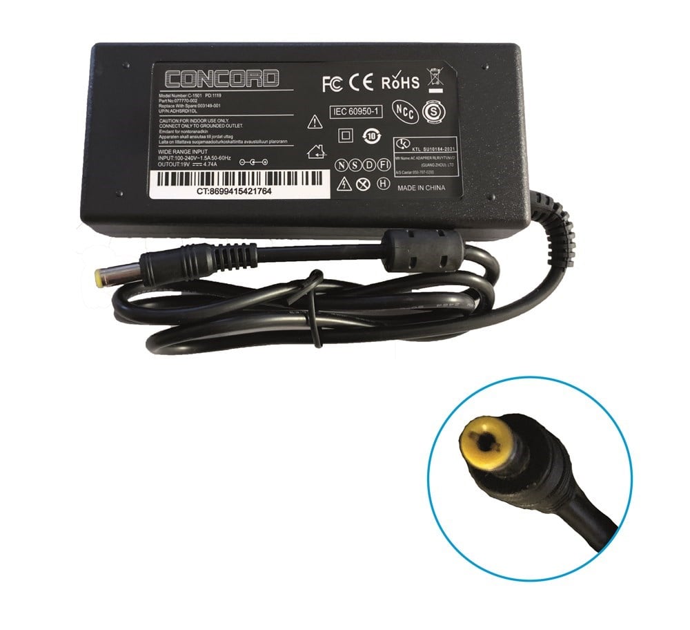 19V 4.74A 90W 5.5*1.7mm Acer Laptop / Notebook Adaptör Şarj Aleti 