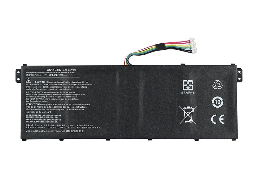 Acer AC14B13J, AC14B13K, AC14B18J AC14B18K, AC14B3K, AC14B8K Acer E3-112, ZHK ES1-131, ES1-331, ES1-512, ES1-520, ES1-521, ES1-522, ES1-531, ES1-731, ES1-571, ES1-731G ES1-111, ES1-111M, Extensa 2519 TravelMate B116-M, B116-MP ES1-111, ES1-111M Batarya