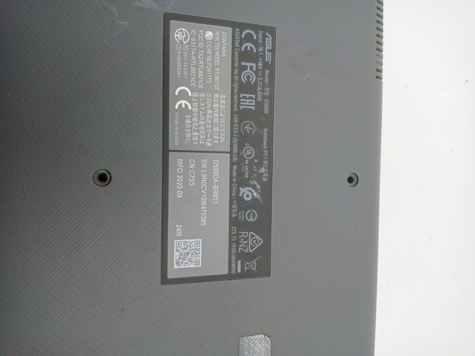 ASUS D509D D509DA BR853 Notebook Alt kasa