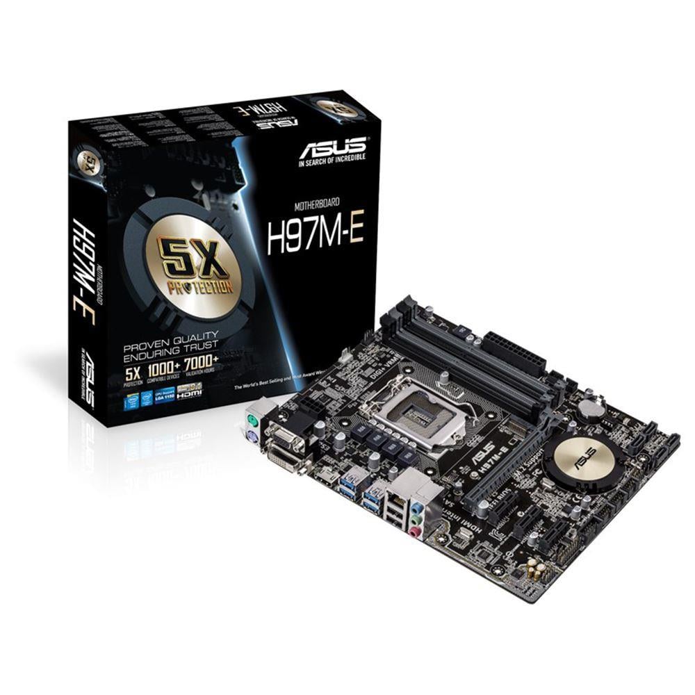 ASUS H97M-E Intel H97 Soket 1150 DDR3 1600Mhz HDMI&DVI Anakart