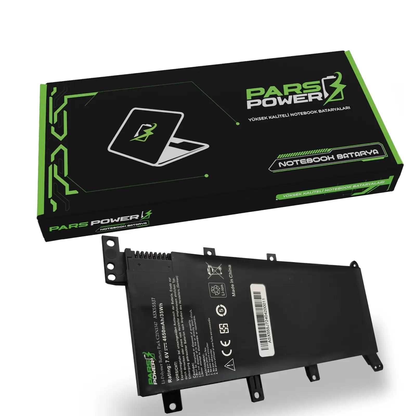 Asus R511L, R51L, R556L Notebook Batarya - Pil (Pars Power)