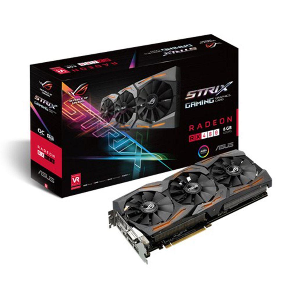 ASUS RX480 8GB STRIX GAMING GDDR5 256Bit AMD Radeon DX12 Ekran kartı
