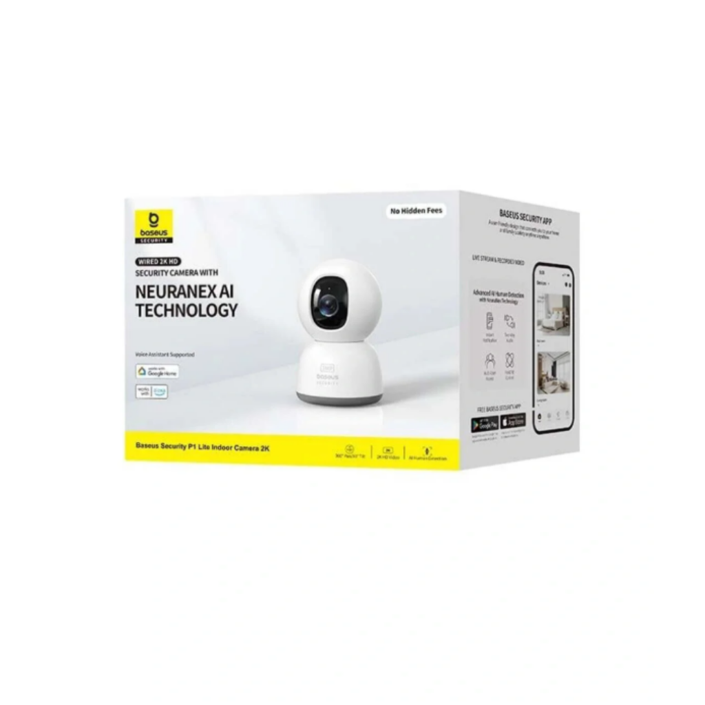 Baseus Security P1 Lite 2K 3 MP 360 Derece Gece Görüşlü IP Wi-Fi Güvenlik Kamerası