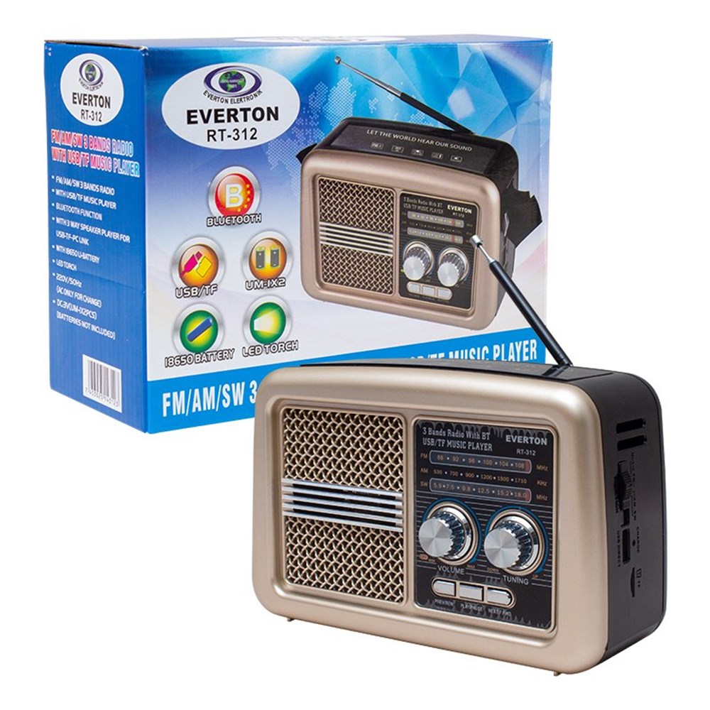 Everton RT-312BT USB-SD-FM-Bluetooth Destekli Nostaljik Radyo