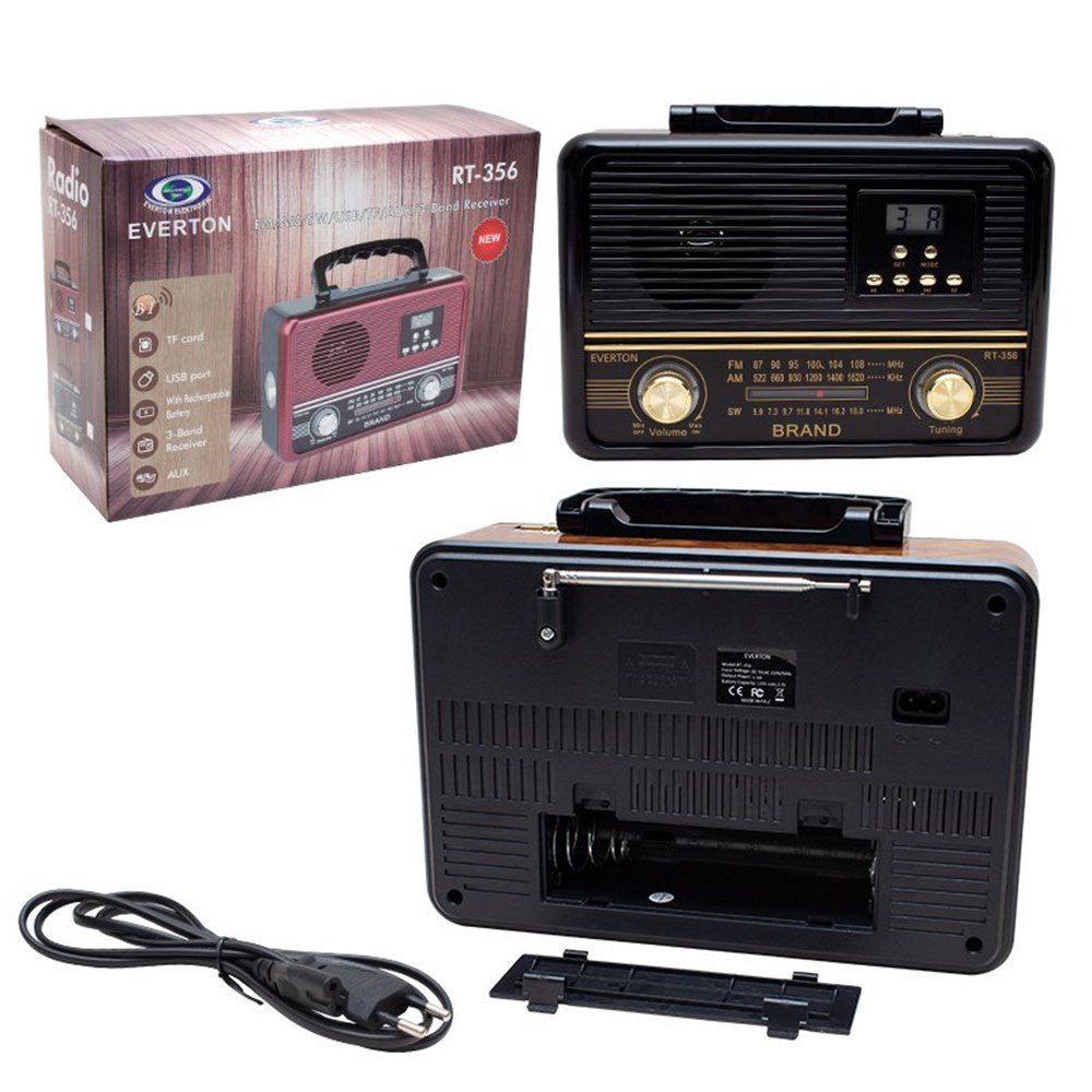 Everton RT-356BT USB/SD/FM/AW/SW/AUX/Bluetooth Destekli Nostaljik Müzik Kutusu