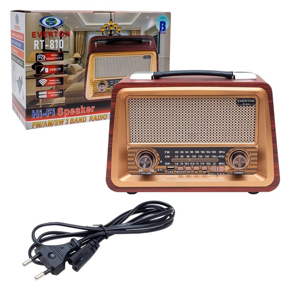 Everton RT-810 USB/TF/FM/Bluetooth Destekli Nostaljik Radyo