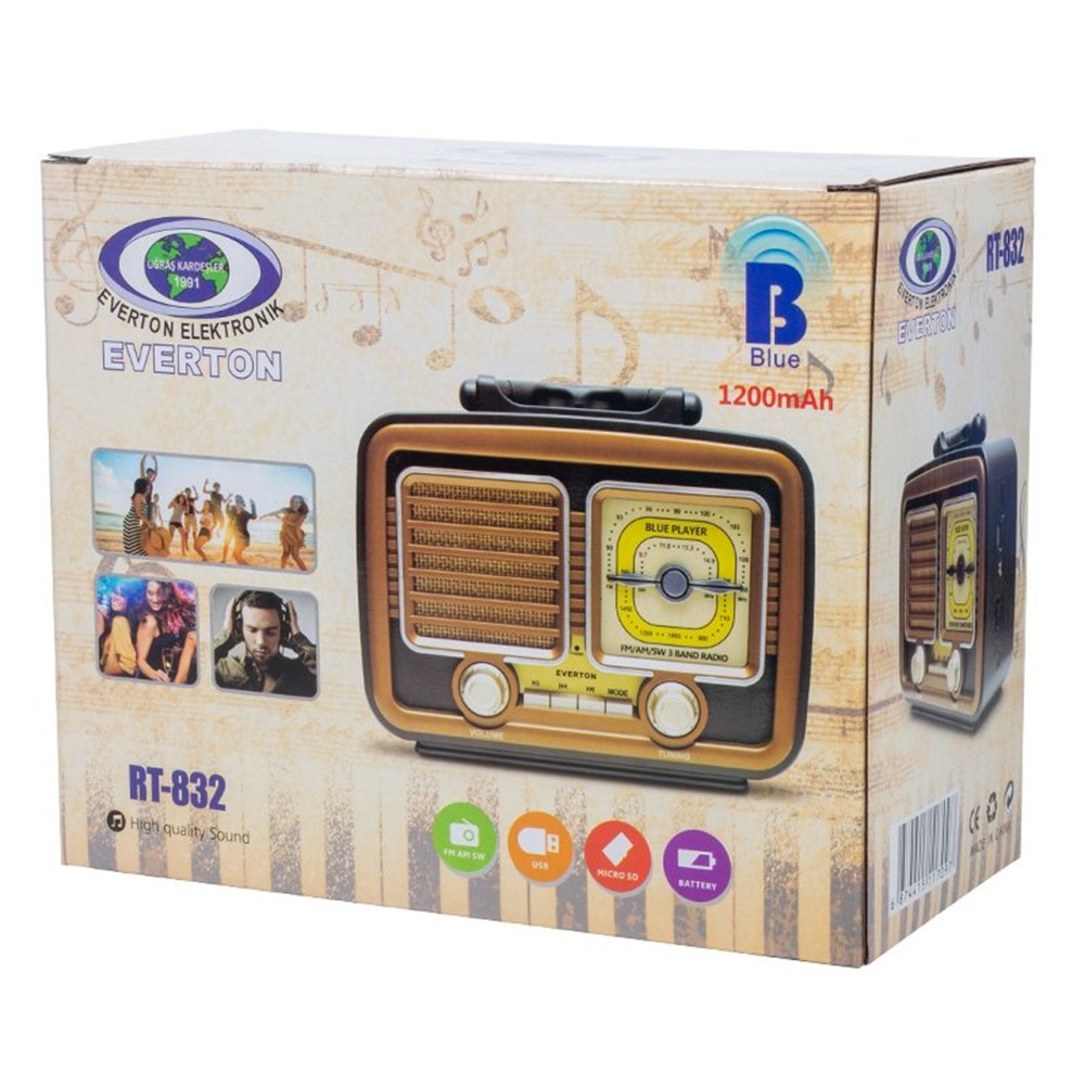 Everton RT-832BT USD-SD-Fm Şarjlı Radyo