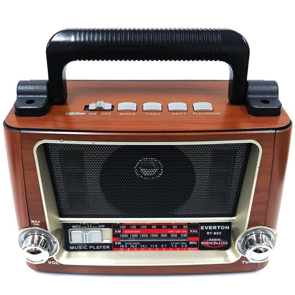 Everton RT-855 Mini USB-SD-FM Işıklı Nostaljik Radyo