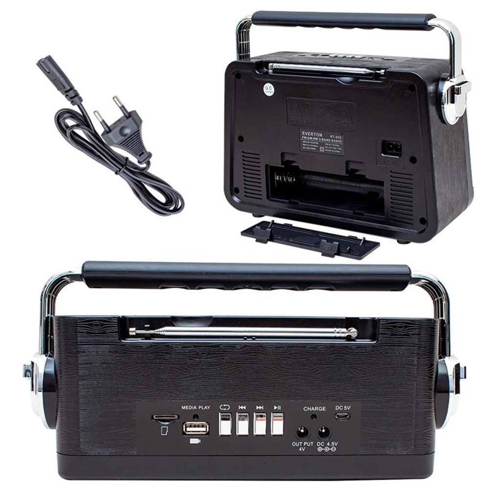 Everton RT-855BT Siyah USB-SD-FM-Bluetooth Destekli Nostaljik Radyo