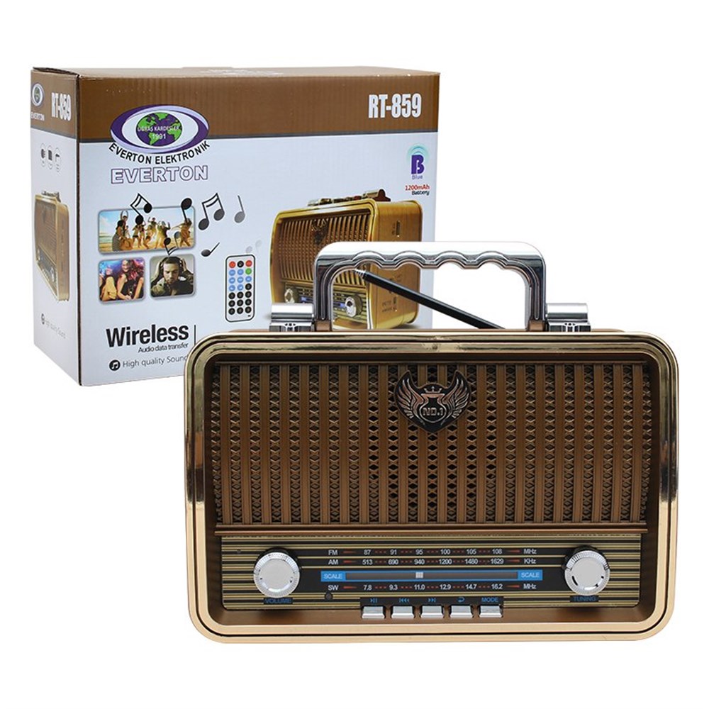 Everton RT-859BT USB/SD/FM/Bluetooth Destekli Kumandalı Nostaljik Radyo