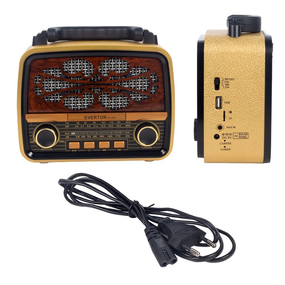 Everton RT-880BT Mini USB-SD-FM-Bluetooth Destekli Nostaljik Radyo