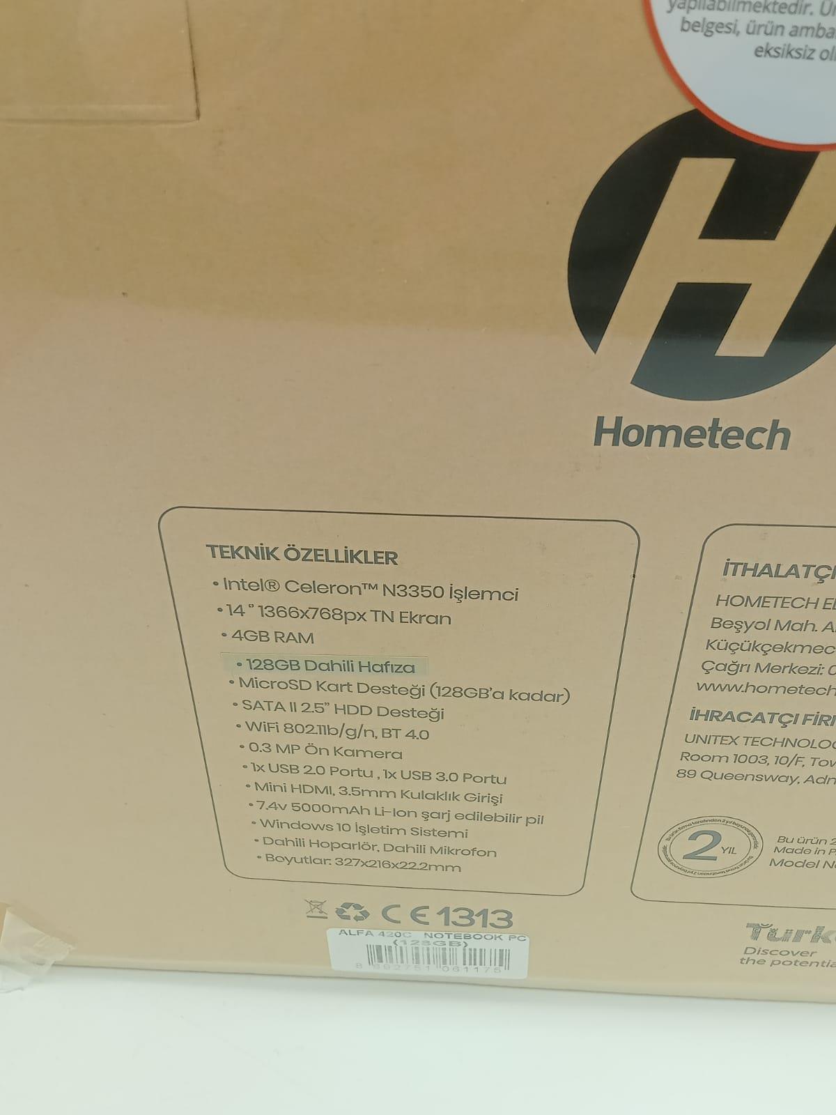 HOMETECH ALFA 420C SIFIR NOTEBOOK