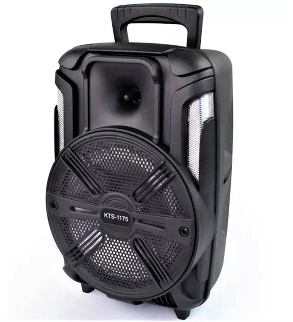 Kts-1175 Mikrofonlu Ledli Bluetooth Valiz Speaker Usb-Tf-Fm-Bluetooth 