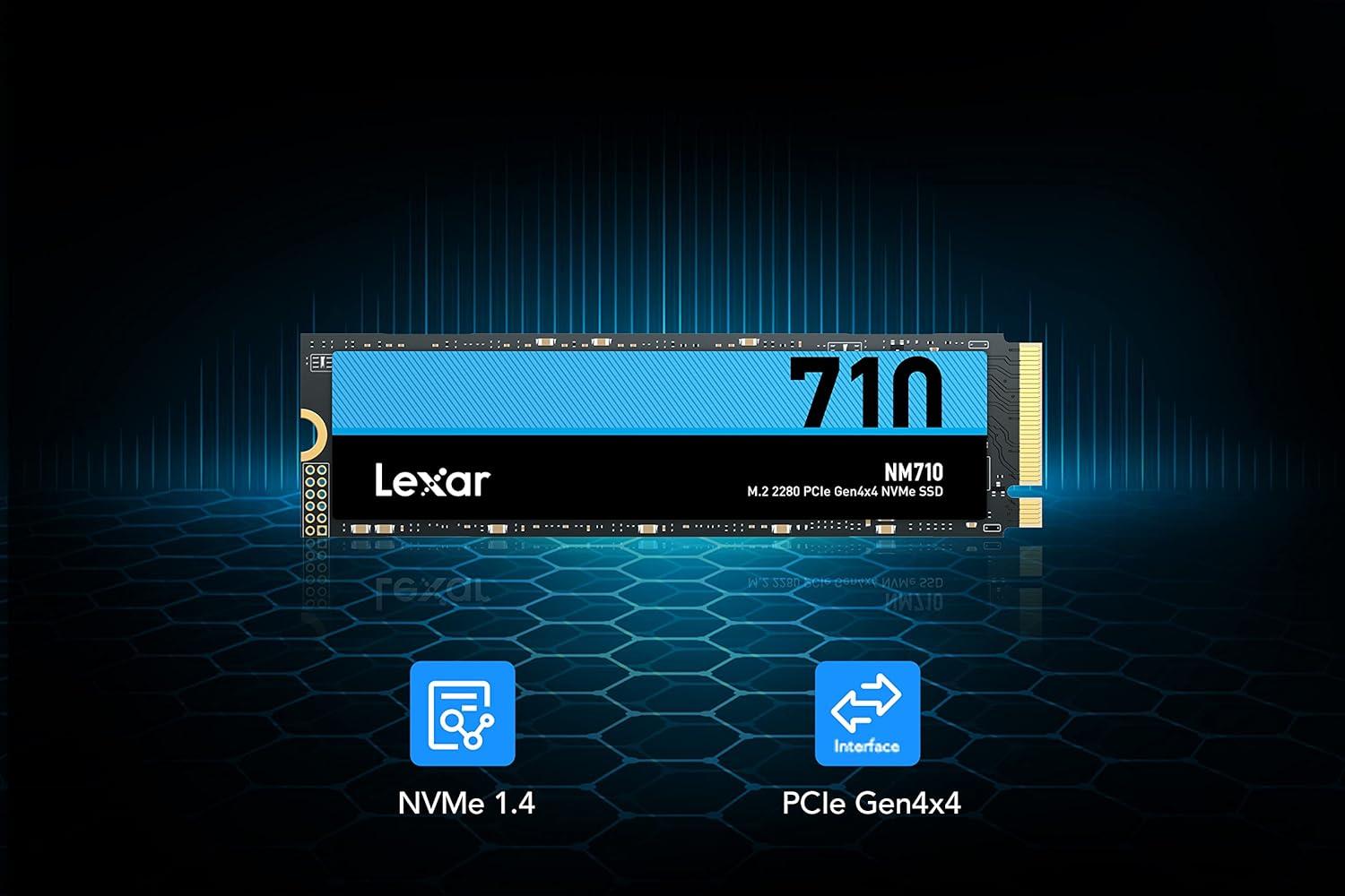 Lexar 2TB NM710X LNM710X002T-RNNNG 4850-4500MB/S M2 Nvem Gen4 SSD