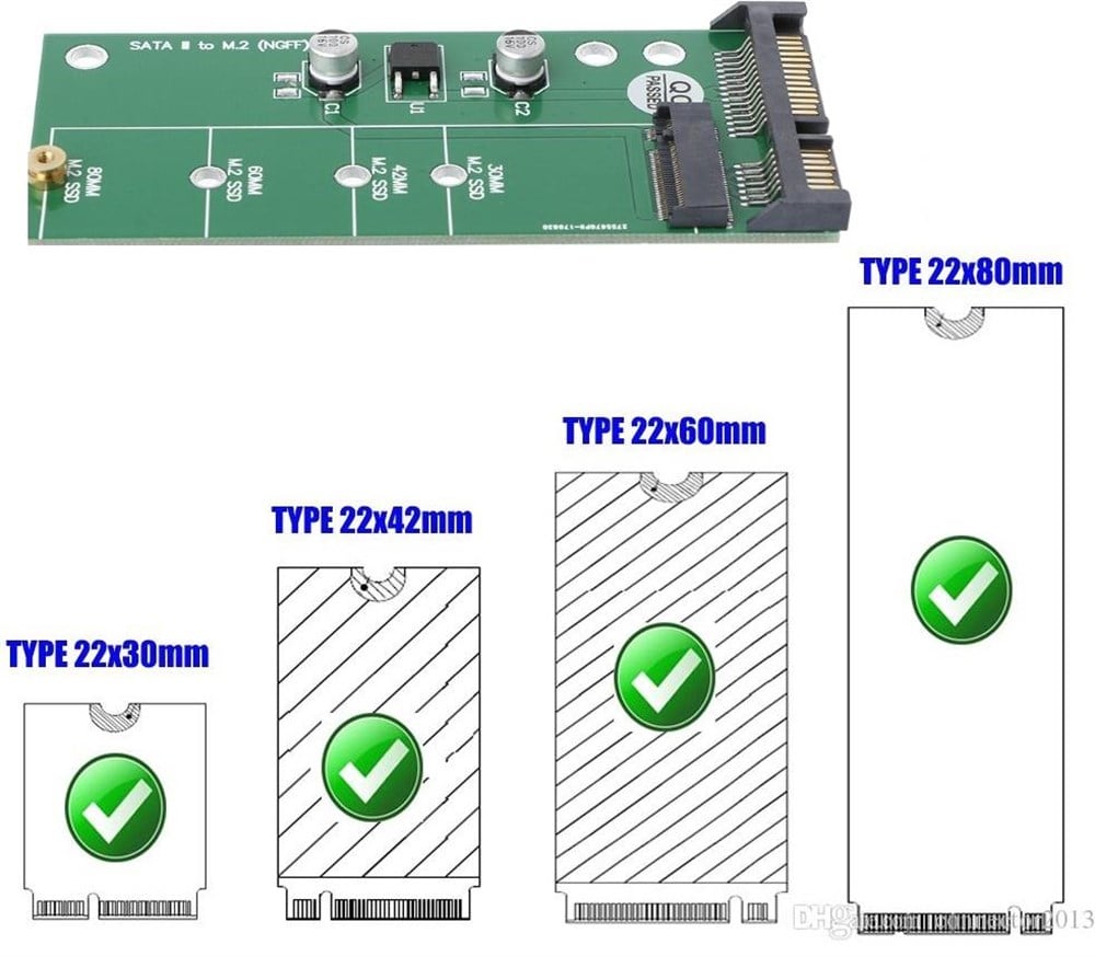 M.2 Ngff SSD To 2.5 Sata 3 Çevirici Dönüştürücü Adaptör