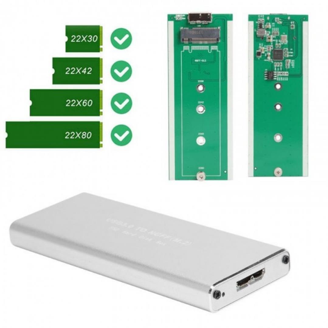 M.2 Sata SSD Ngff To USB 3.0 B-Key Mini Çevirici Adaptör Harici Harddisk Kutusu