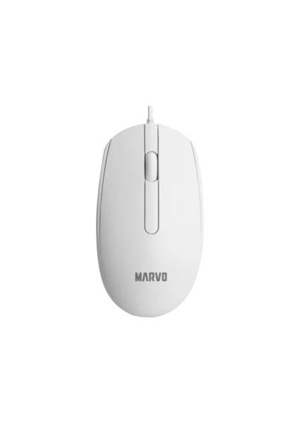 Marvo MS003 Wh Ergonomik Optik Kablolu Mouse