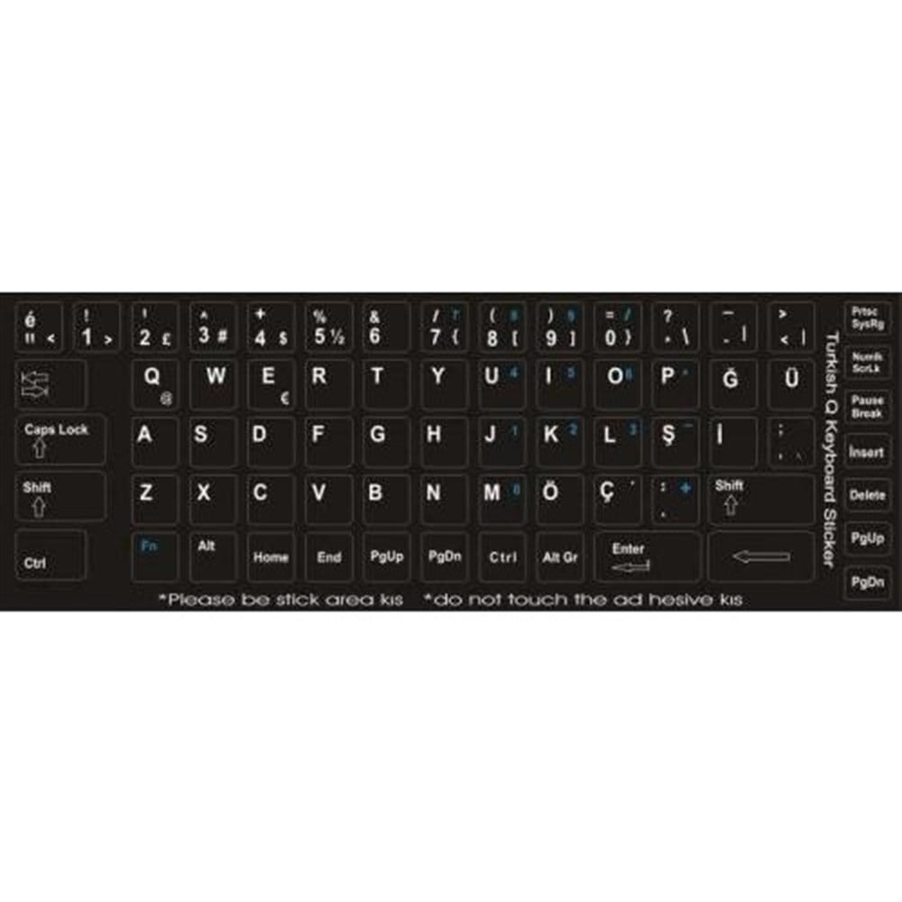 Notebook Klavye Sticker Türkçe