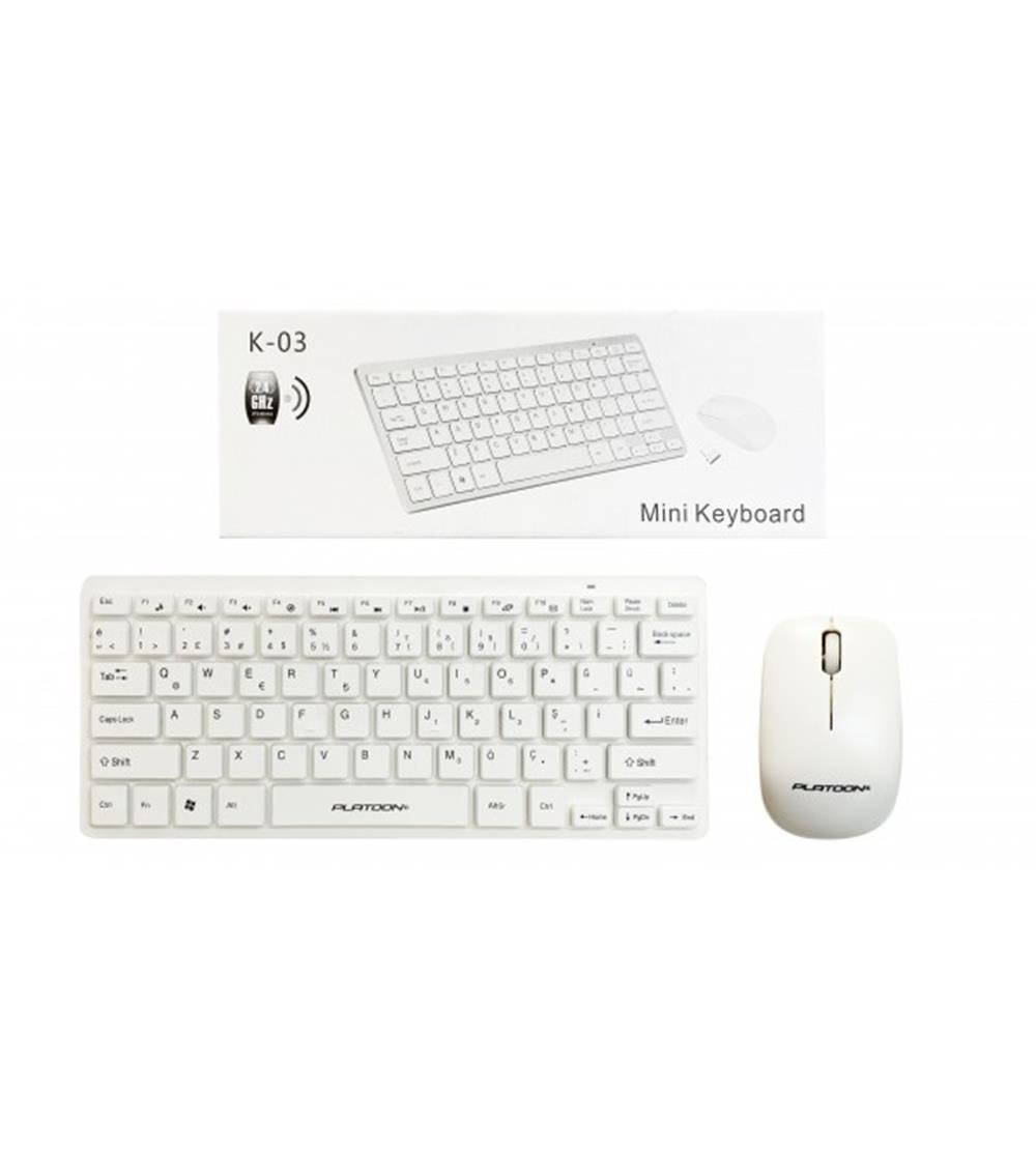 PL-395 WIRELESS KLAVYE&MOUSE SET (Beyaz)