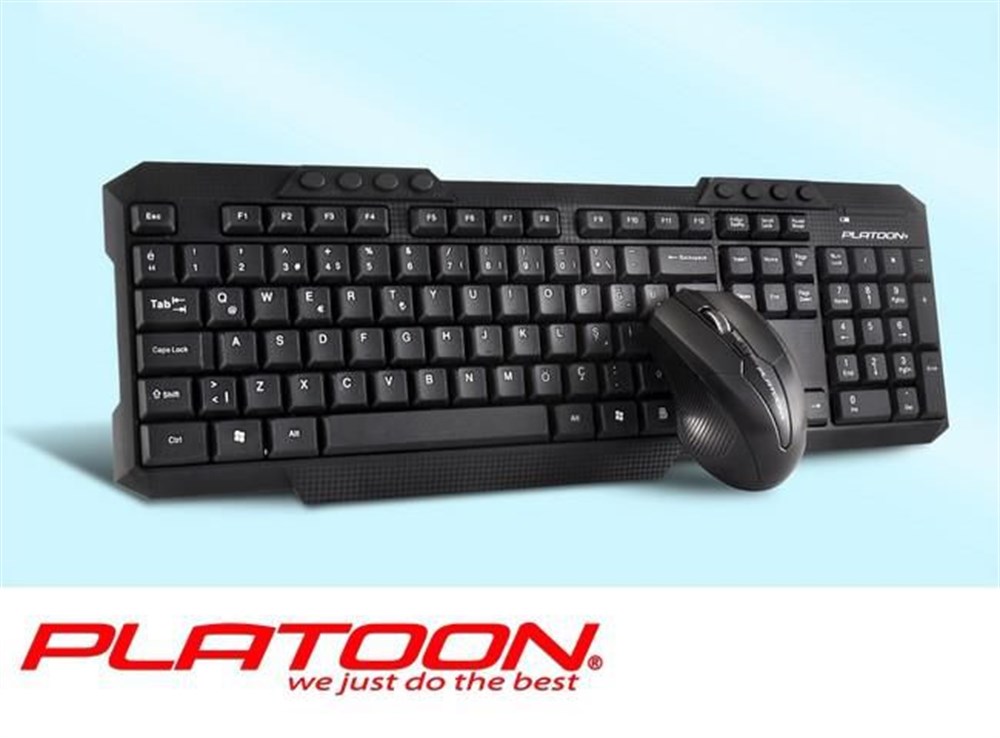 Platoon PL-376 Slim Kablosuz Kalvye Mouse Set