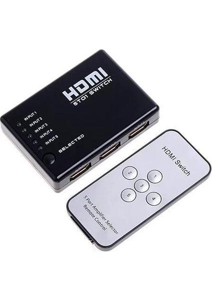 Sline 5 Port Hdmı Switch Kumandalı 3D Uyumlu