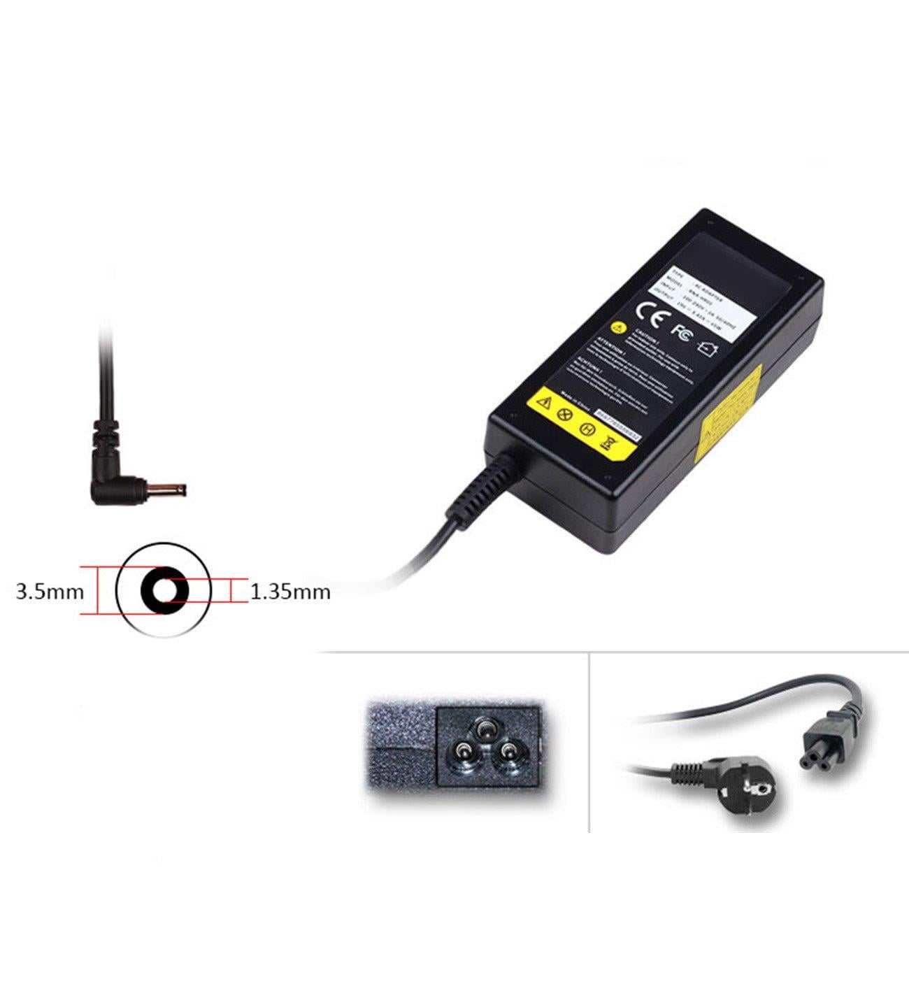 TechnoPc TechnoBook T15B, T15B-825S, T15B-550825F Notebook Adaptör - Şarj Cihazı