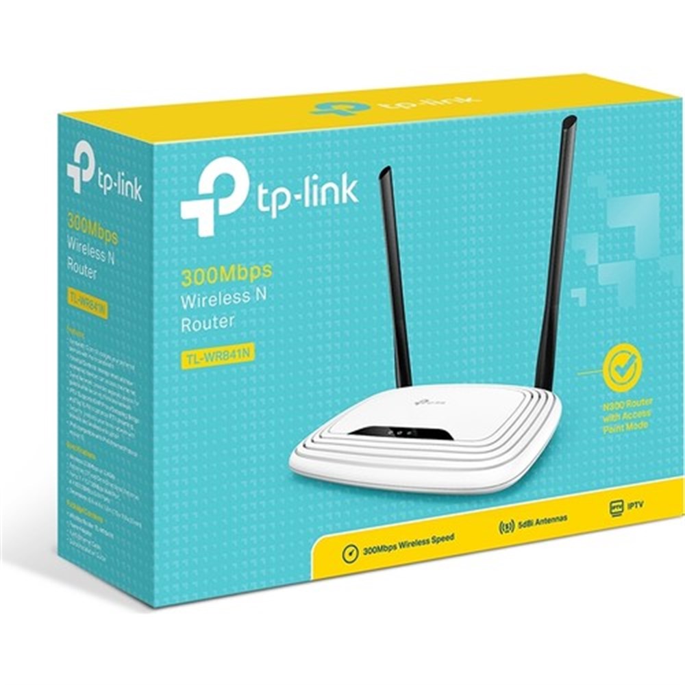 TP-Link TL-WR841N 300 Mbps N Kablosz 4 Portlu Menzil Genişletici/Access Point/Router