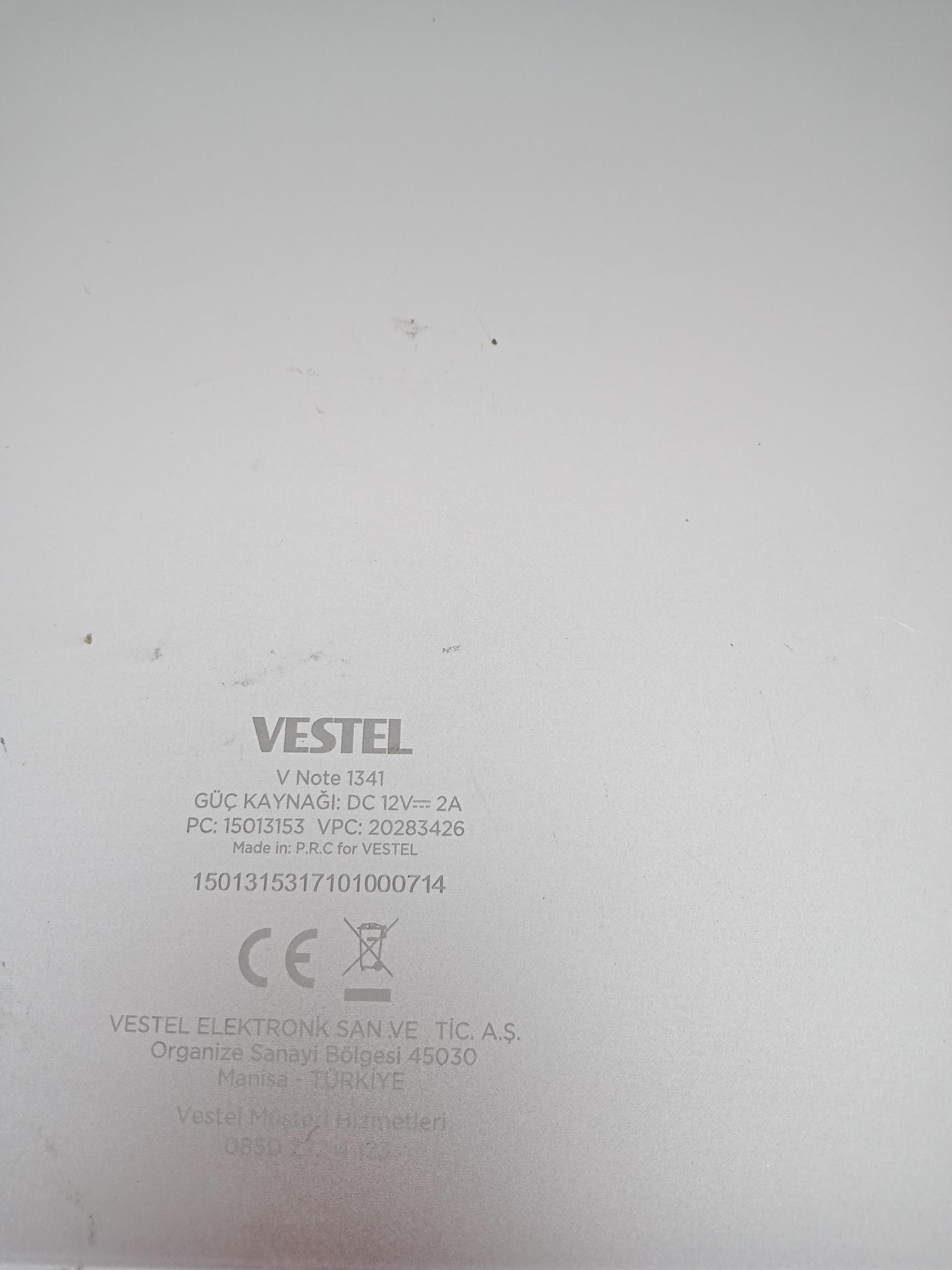 VESTEL V NOTE 1341 Notebook Aks Alt Kapak