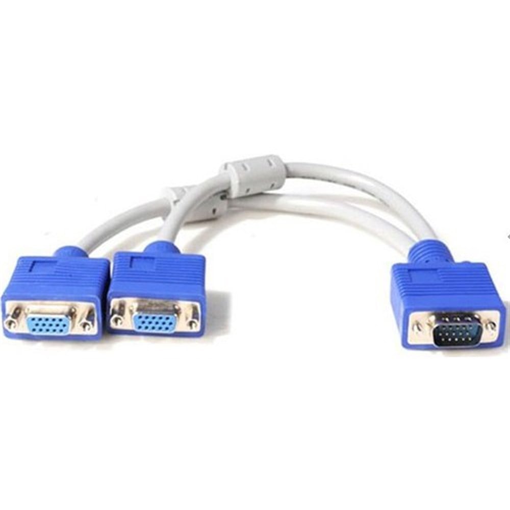 Vga Y Kablo 1 to 2 Çoklayıcı Switch Splitter Kablosu