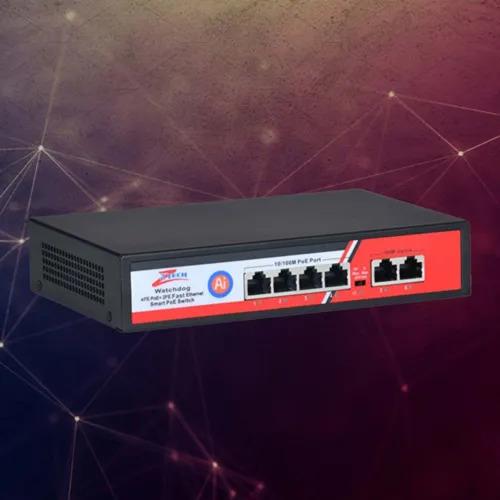 ZTECH ZR-1004 4+2 POE SWİTCH 78W