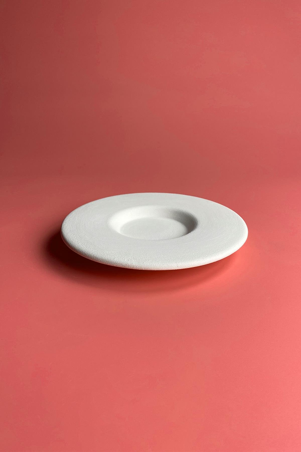 Блюдце (14 см) керамическое бисквитное