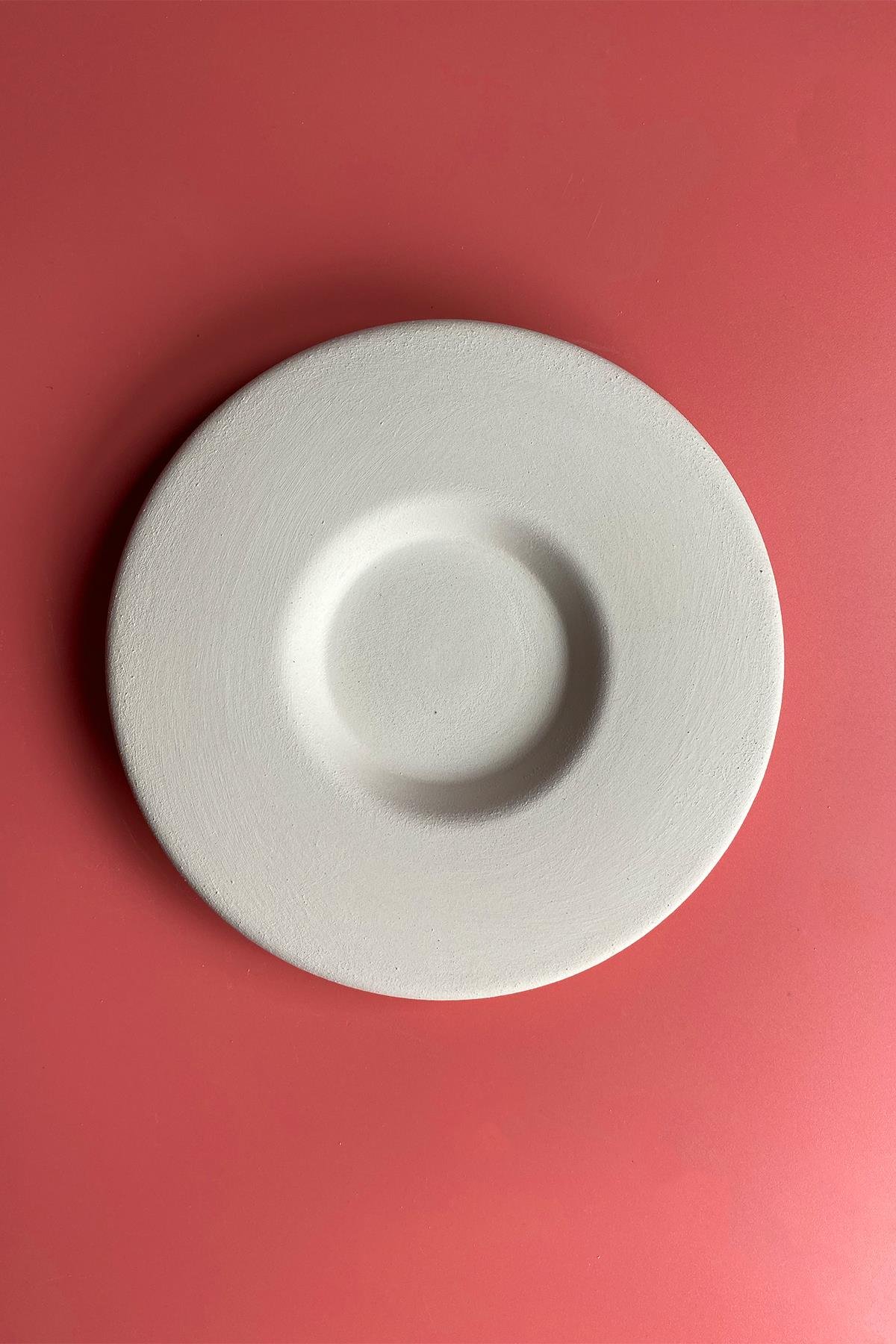 Блюдце (14 см) керамическое бисквитное