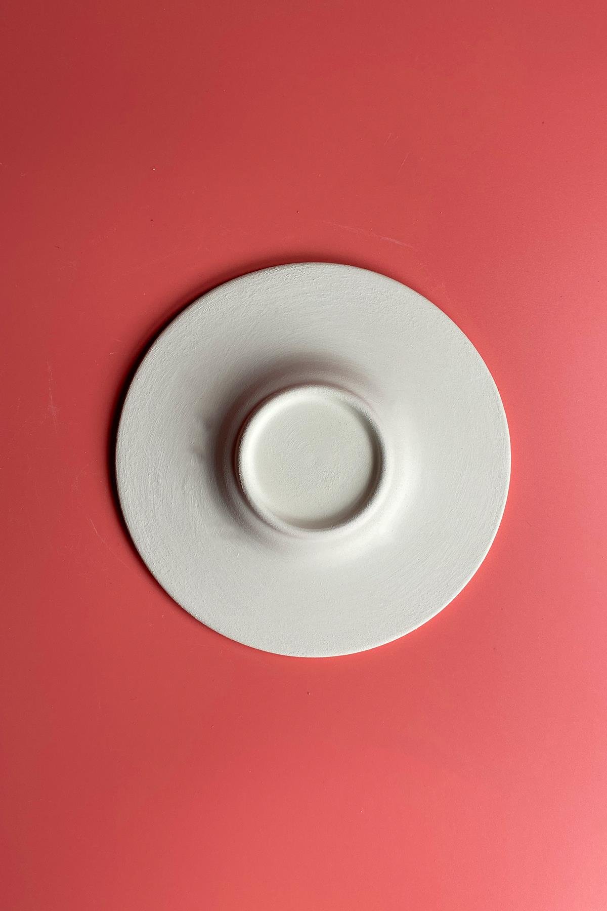 Блюдце (14 см) керамическое бисквитное