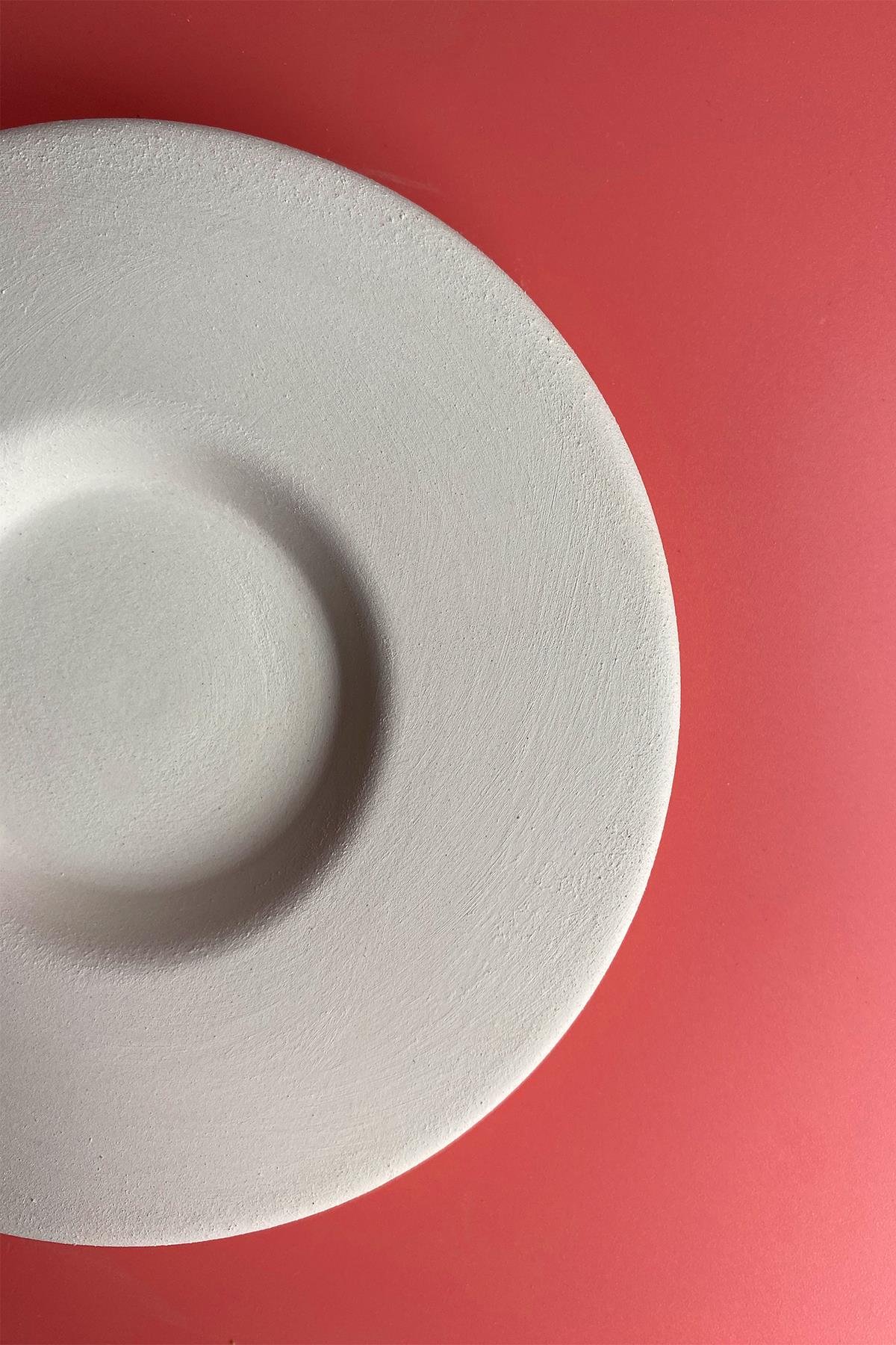 Блюдце (14 см) керамическое бисквитное