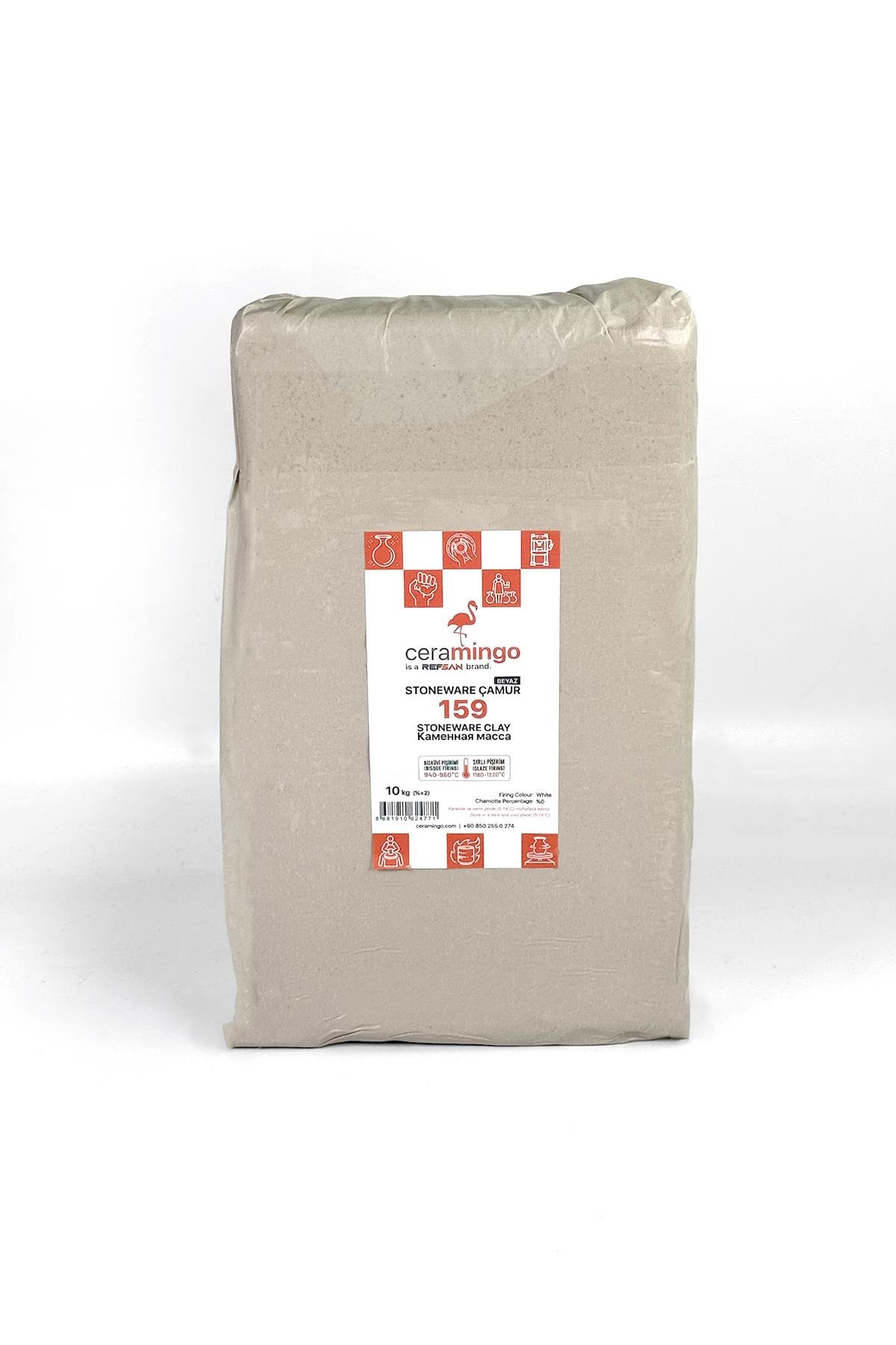 256 Stoneware Çamuru Vakumlu 10 kg