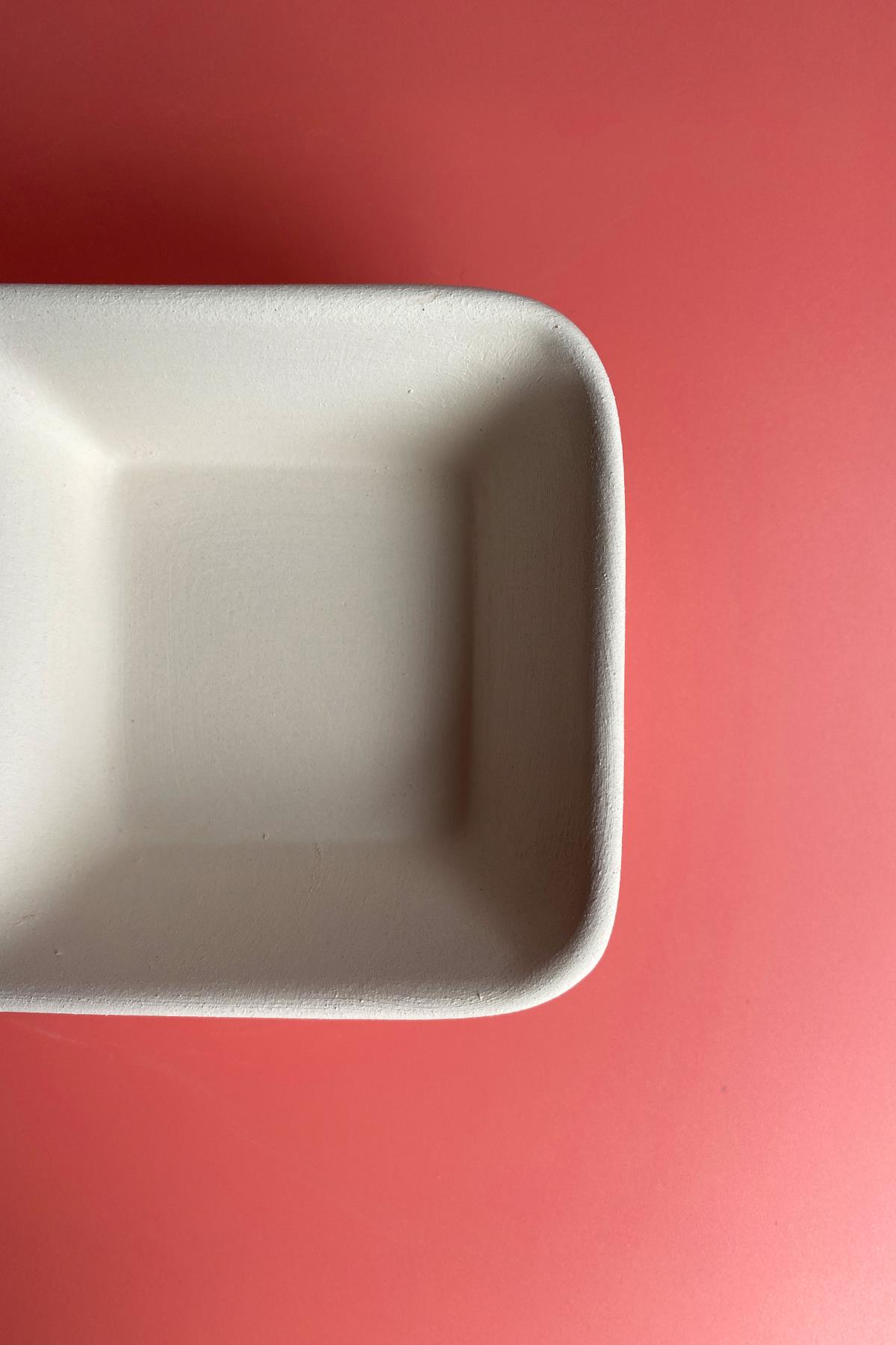2 Section Mars Appetizers Ceramic Bisque