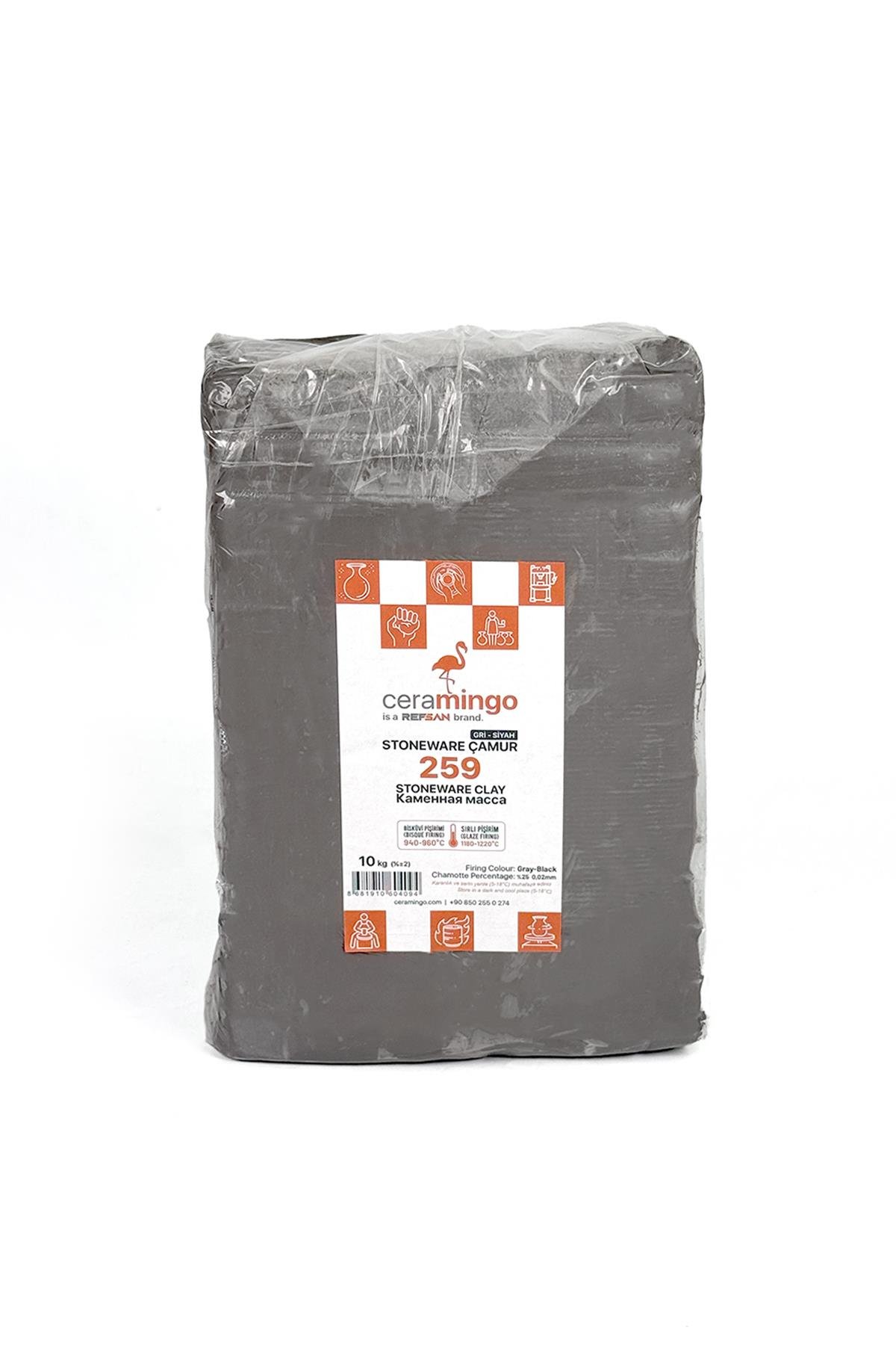 259 Stoneware Vacuum Coloured Coloured Fireclay Mud 10 Kg