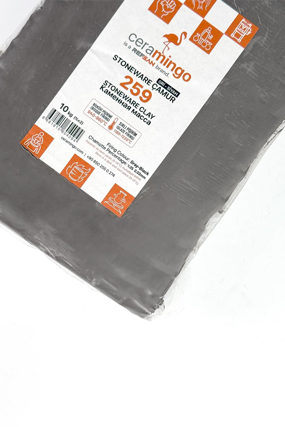 259 Stoneware Vacuum Coloured Coloured Fireclay Mud 10 Kg