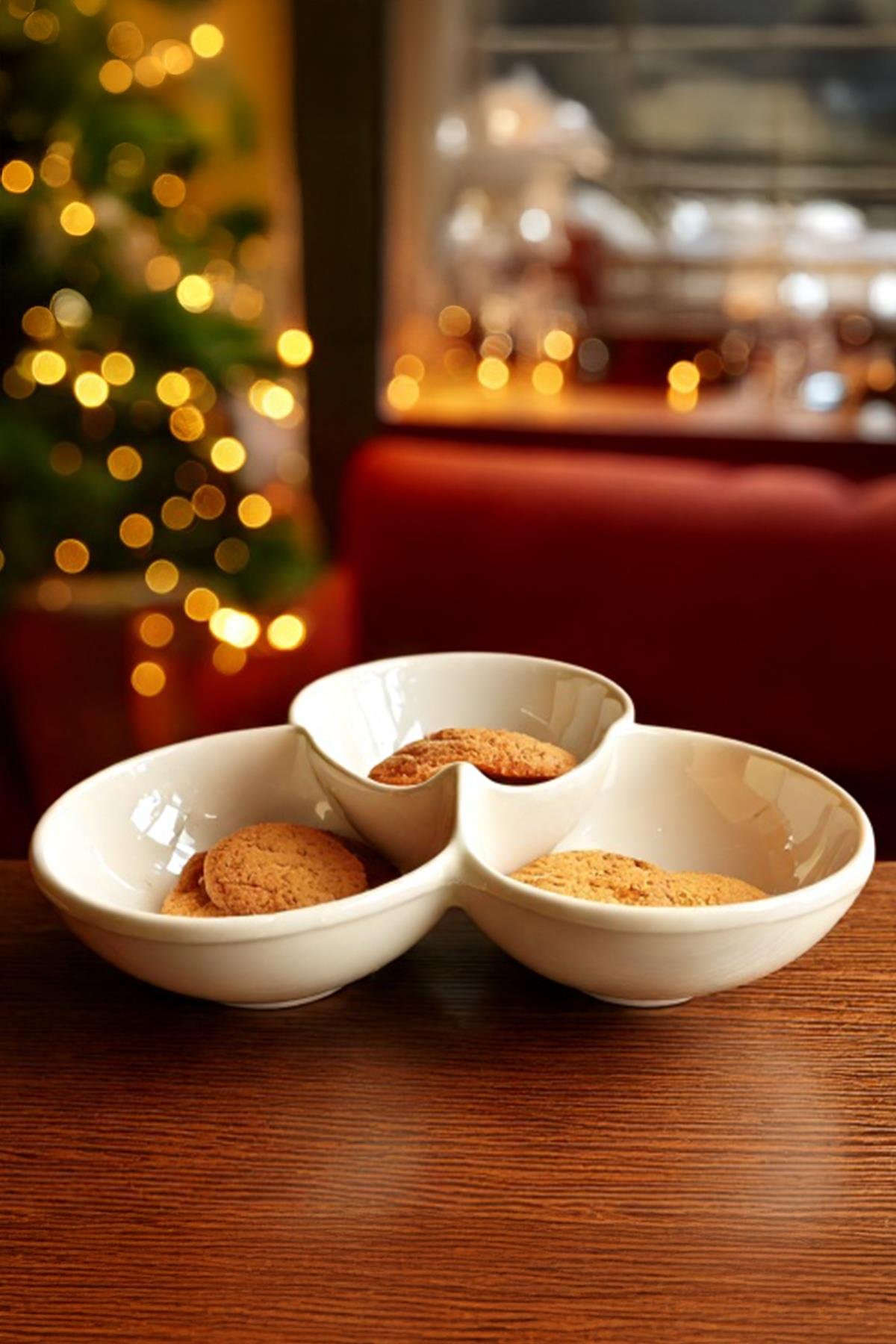 3-Piece Round Cookie Holder - Ceramic Bisque