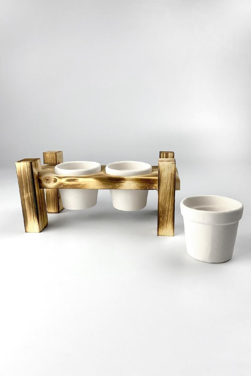 Ahşap Saksılık Set