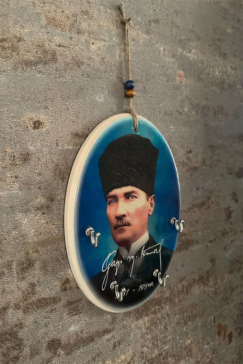 Atatürk Seramik Anahtar Askılığı