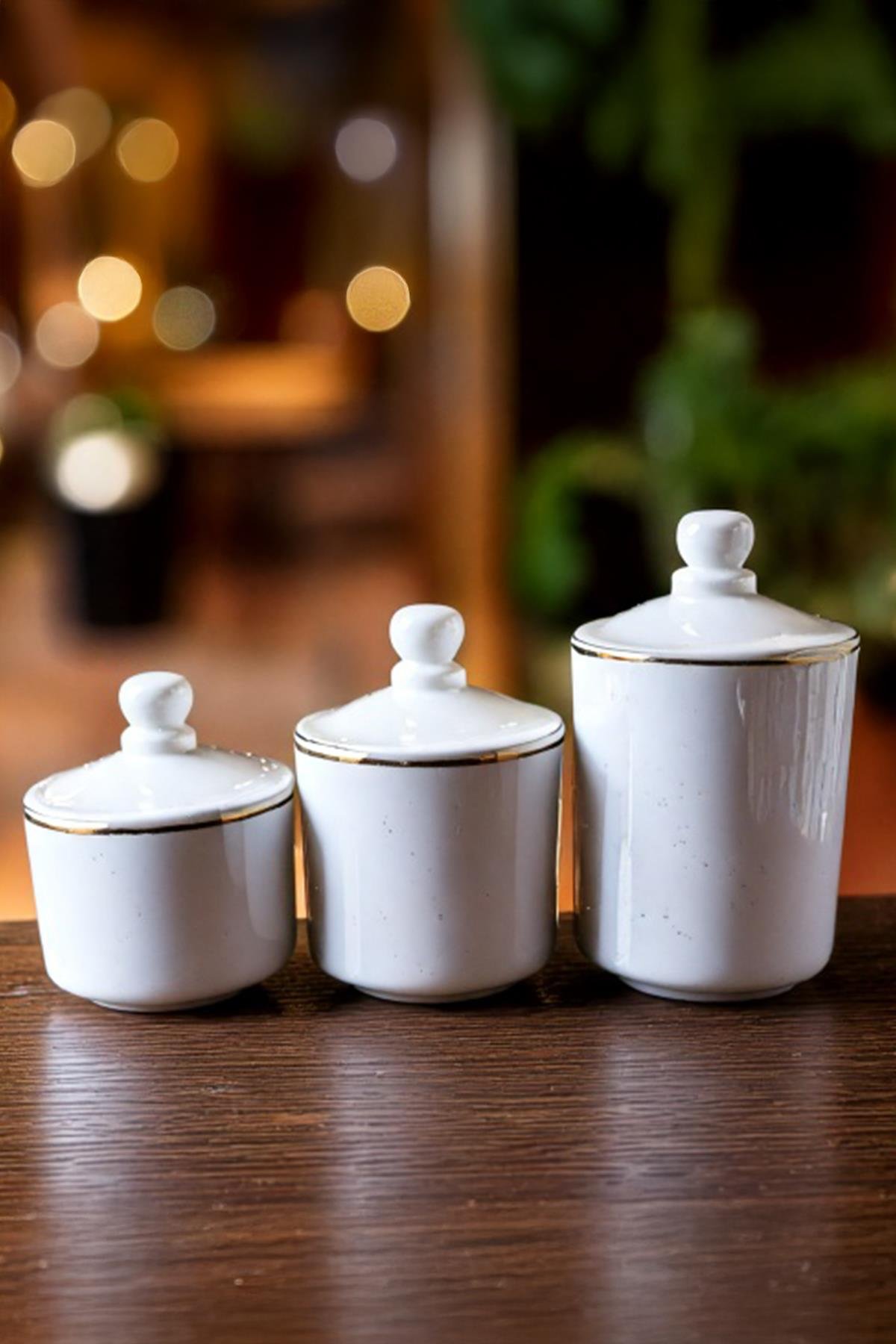 Baharatlık Set Üçlü Seramik Bisküvi