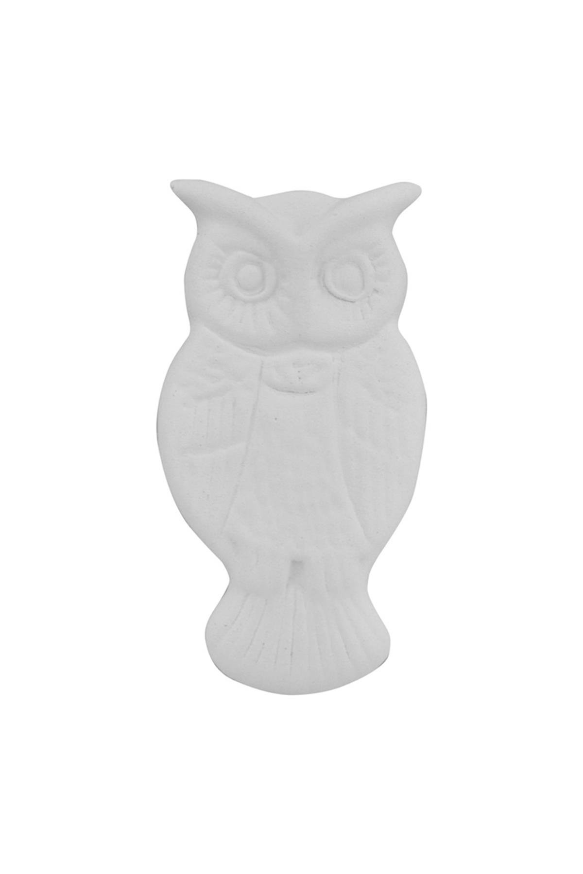 Owl M1 Plaque Ceramic Bisque