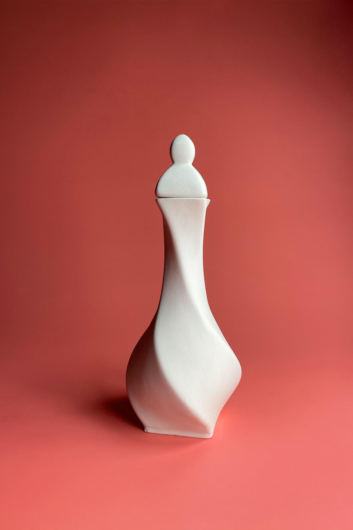 Helix Vase Tile Bisque