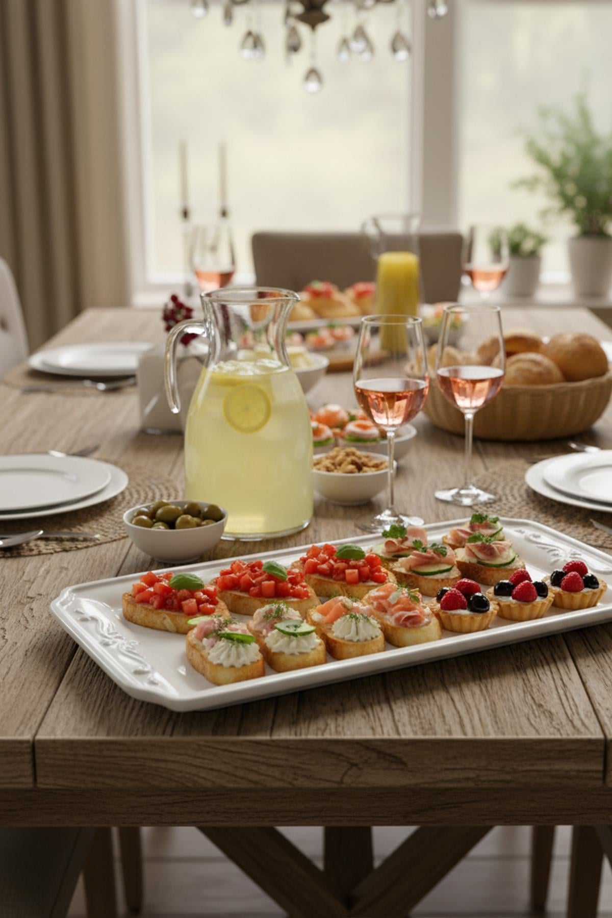 Çiçekli Tepsi Seramik Bisküvi