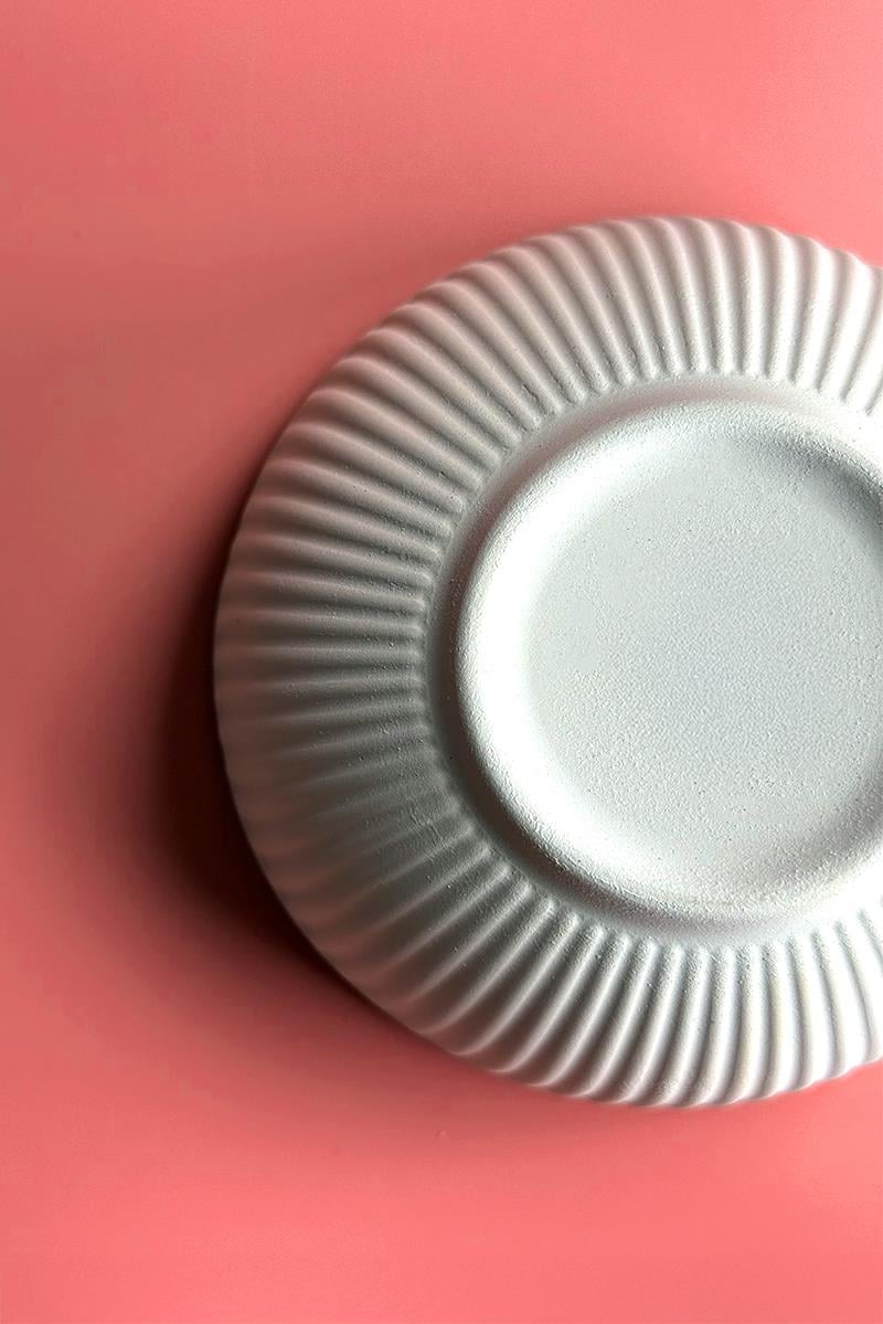 Çizgili Kase Seramik Bisküvi