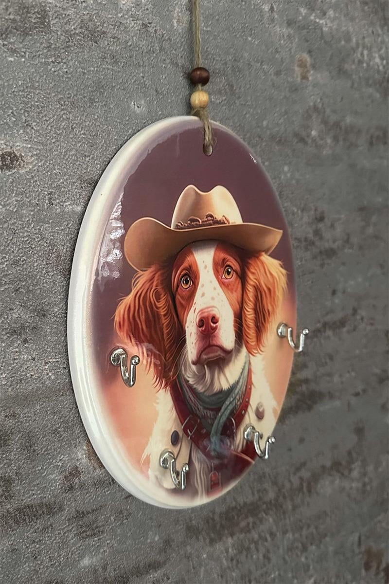 Cowdog Seramik Anahtar Askılığı